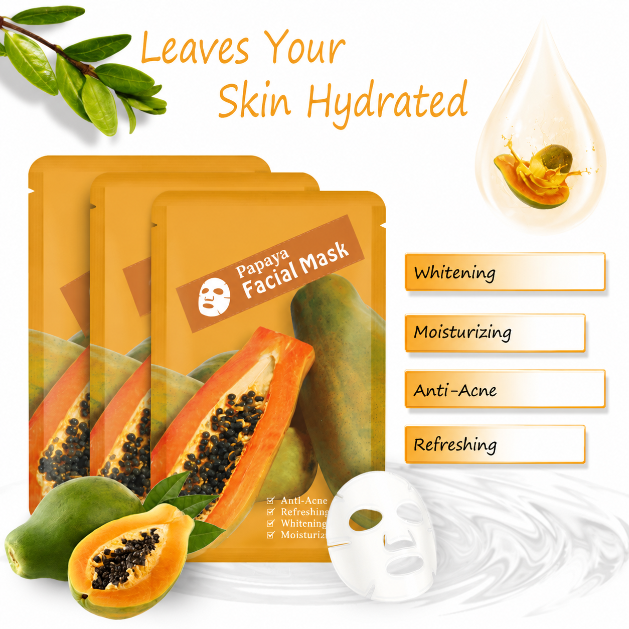 パパイヤ フェイシャル シートマスク